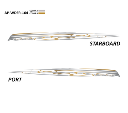AP-WDFR-104 - Wildfire Series 2 Color Vinyl Boat Graphics Kit