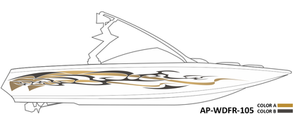 AP-WDFR-105 - Wildfire Series 2 Color Vinyl Boat Graphics Kit