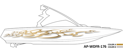 AP-WDFR-176 - Wildfire Series 2 Color Vinyl Boat Graphics Kit
