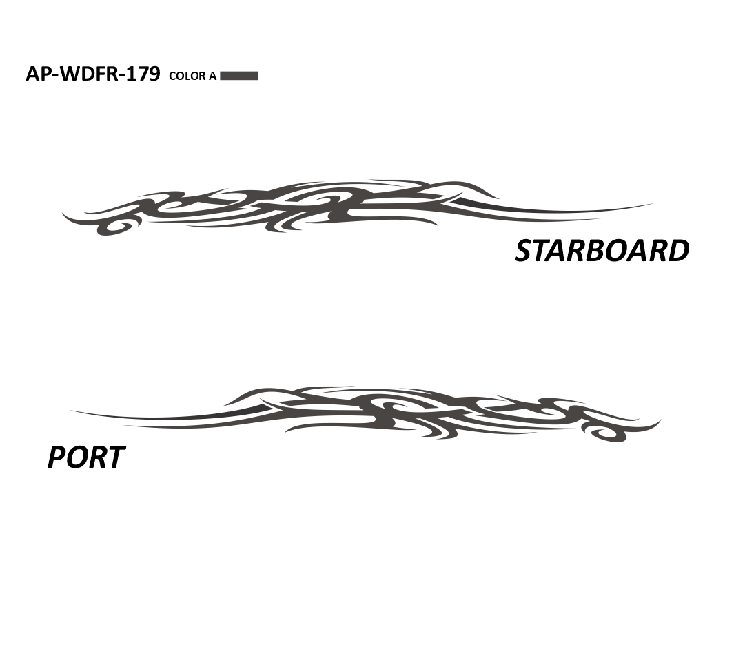 AP-WDFR-179 - Wildfire Series 1 Color Vinyl Boat Graphics Kit