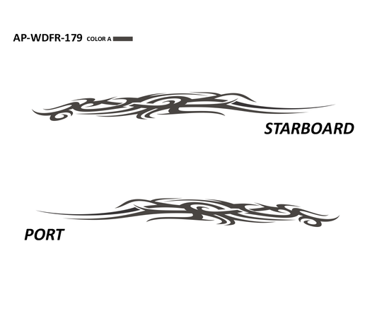 AP-WDFR-179 - Wildfire Series 1 Color Vinyl Boat Graphics Kit