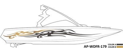 AP-WDFR-179 - Wildfire Series 2 Color Vinyl Boat Graphics Kit