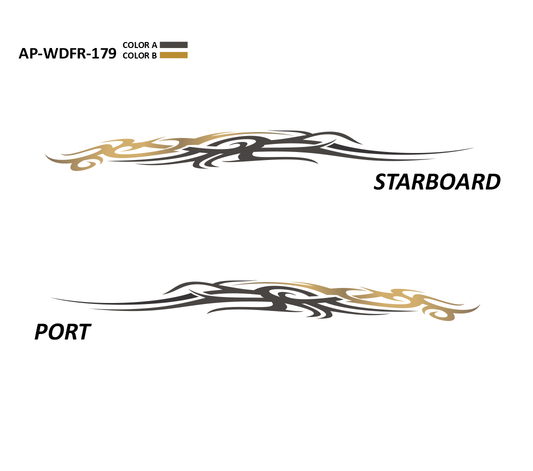 AP-WDFR-179 - Wildfire Series 2 Color Vinyl Boat Graphics Kit