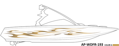AP-WDFR-193 - Wildfire Series 1 Color Vinyl Boat Graphics Kit