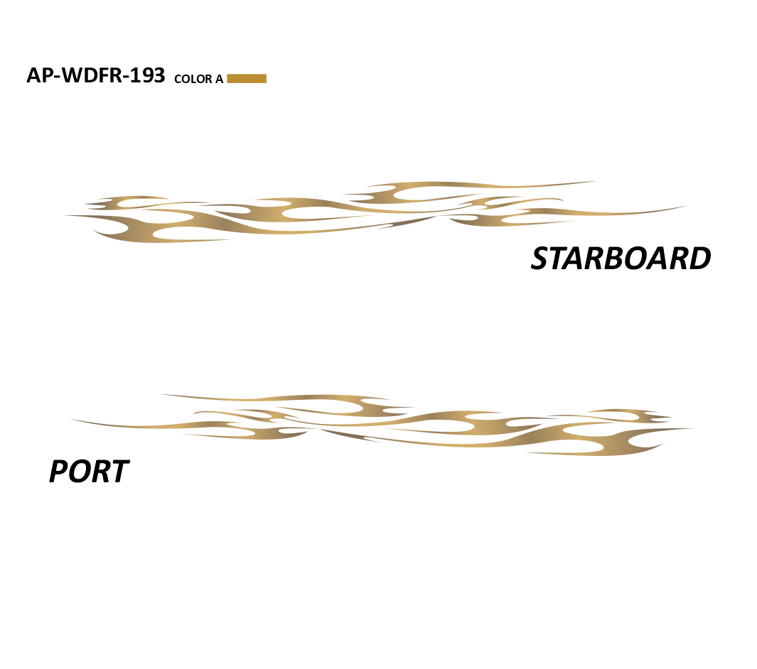 AP-WDFR-193 - Wildfire Series 1 Color Vinyl Boat Graphics Kit