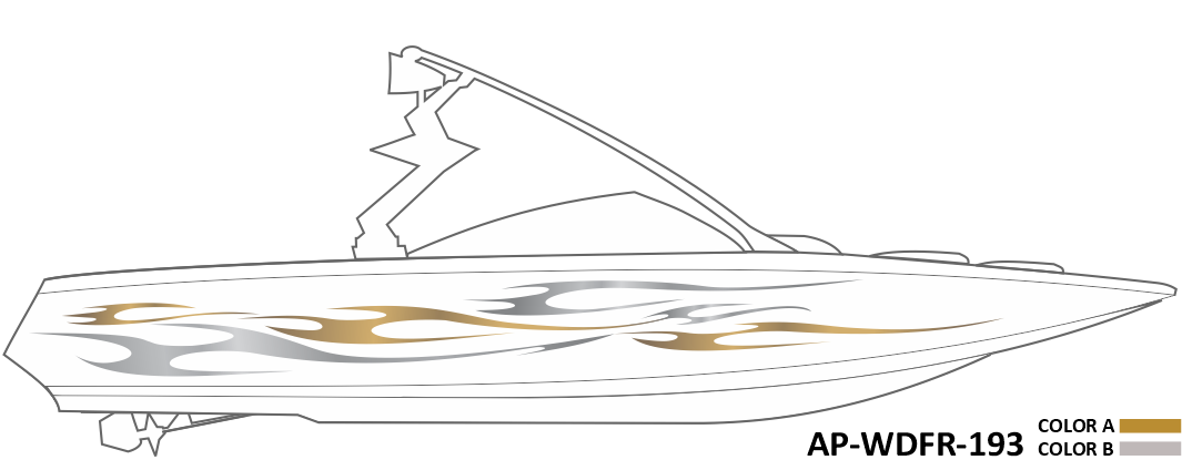 AP-WDFR-193 - Wildfire Series 2 Color Vinyl Boat Graphics Kit