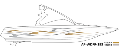 AP-WDFR-193 - Wildfire Series 2 Color Vinyl Boat Graphics Kit