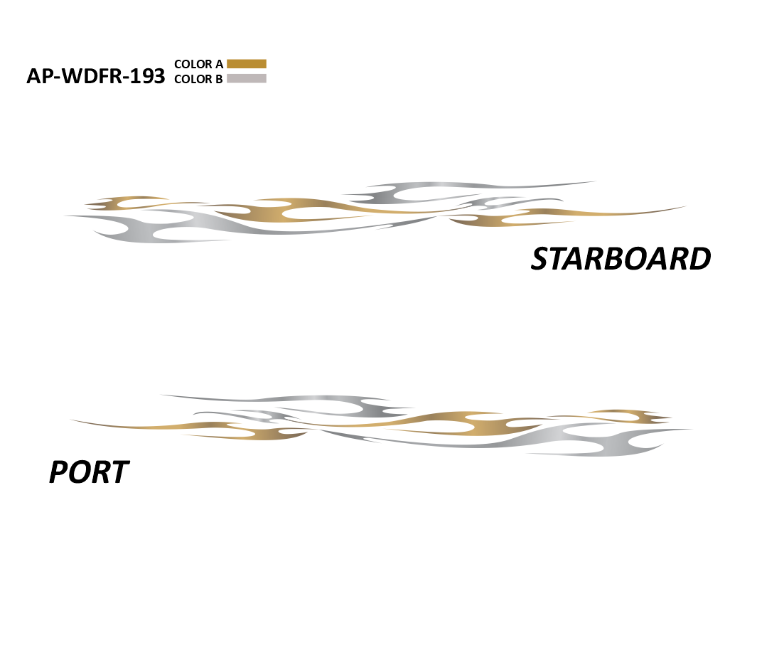 AP-WDFR-193 - Wildfire Series 2 Color Vinyl Boat Graphics Kit