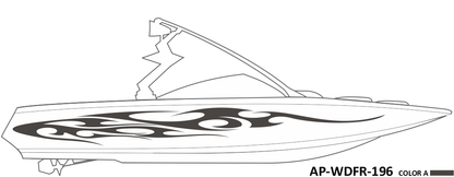 AP-WDFR-196 - Wildfire Series 1 Color Vinyl Boat Graphics Kit