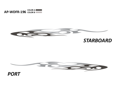 AP-WDFR-196 - Wildfire Series 2 Color Vinyl Boat Graphics Kit