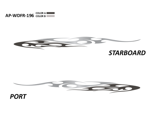 AP-WDFR-196 - Wildfire Series 2 Color Vinyl Boat Graphics Kit