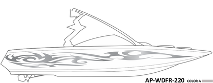 AP-WDFR-220 - Wildfire Series 1 Color Vinyl Boat Graphics Kit