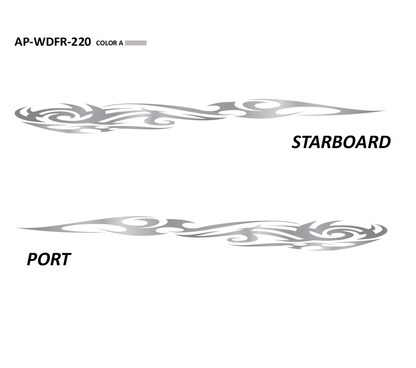 AP-WDFR-220 - Wildfire Series 1 Color Vinyl Boat Graphics Kit