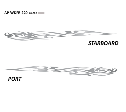 AP-WDFR-220 - Wildfire Series 1 Color Vinyl Boat Graphics Kit