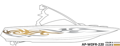 AP-WDFR-220 - Wildfire Series 2 Color Vinyl Boat Graphics Kit