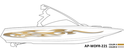 AP-WDFR-221 - Wildfire Series 2 Color Vinyl Boat Graphics Kit