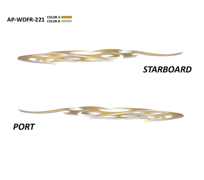 AP-WDFR-221 - Wildfire Series 2 Color Vinyl Boat Graphics Kit