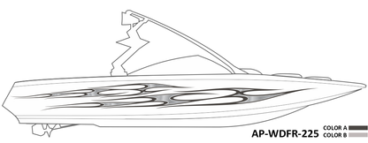 AP-WDFR-225 - Wildfire Series 2 Color Vinyl Boat Graphics Kit