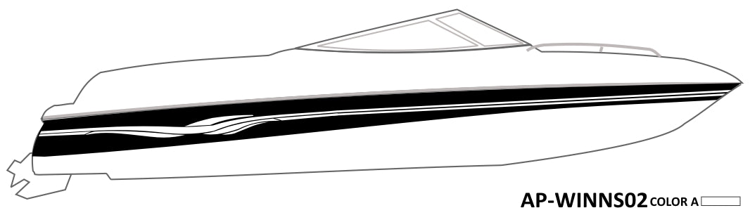 AP-WINNS02 - Four Winns 1 Color Vinyl Boat Graphics Kit