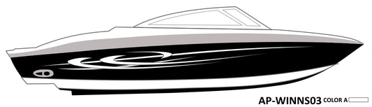 AP-WINNS03 - Four Winns 1 Color Vinyl Boat Graphics Kit
