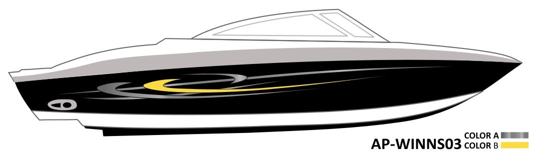 AP-WINNS03 - Four Winns 2 Color Vinyl Boat Graphics Kit