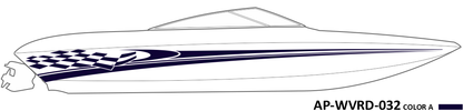 AP-WVRD-032 - Waverider Series 1 Color Vinyl Boat Graphics Kit