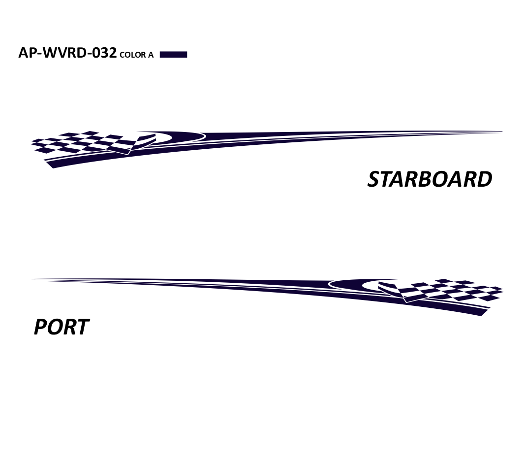 AP-WVRD-032 - Waverider Series 1 Color Vinyl Boat Graphics Kit