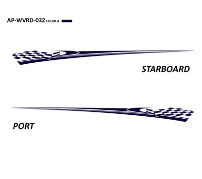 AP-WVRD-032 - Waverider Series 1 Color Vinyl Boat Graphics Kit