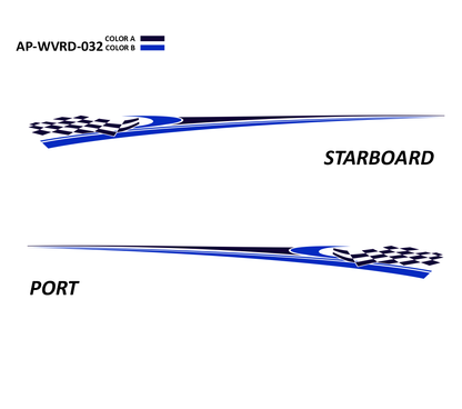 AP-WVRD-032 - Waverider Series 2 Color Vinyl Boat Graphics Kit