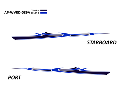 AP-WVRD-089A - Waverider Series 2 Color Vinyl Boat Graphics Kit
