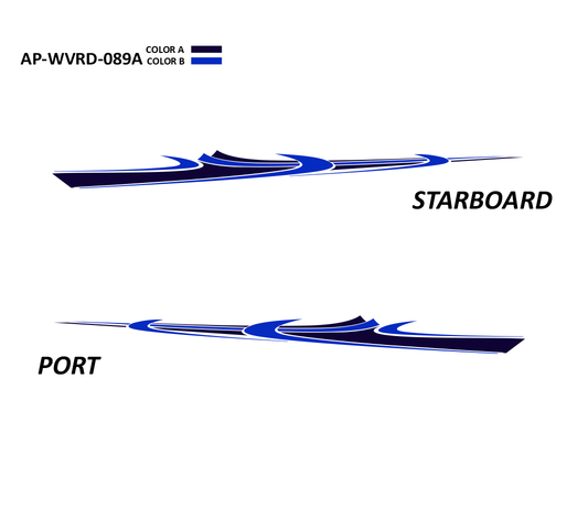 AP-WVRD-089A - Waverider Series 2 Color Vinyl Boat Graphics Kit