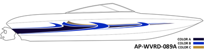 AP-WVRD-089A - Waverider Series 3 Color Vinyl Boat Graphics Kit