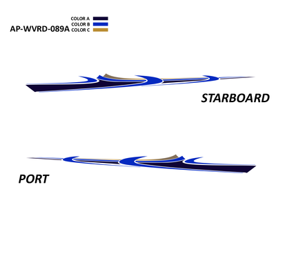AP-WVRD-089A - Waverider Series 3 Color Vinyl Boat Graphics Kit