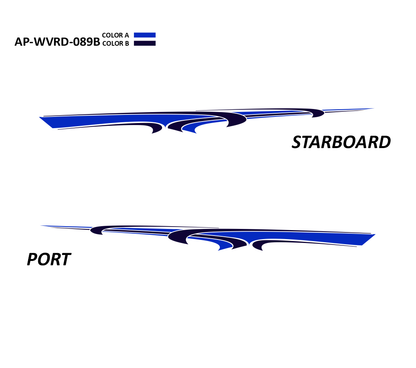 AP-WVRD-089B - Waverider Series 2 Color Vinyl Boat Graphics Kit