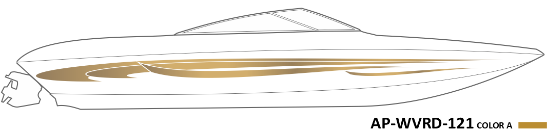 AP-WVRD-121 - Waverider Series 1 Color Vinyl Boat Graphics Kit