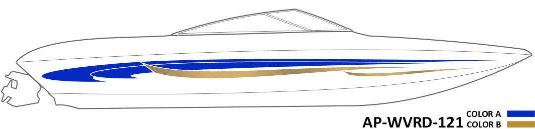 AP-WVRD-121 - Waverider Series 2 Color Vinyl Boat Graphics Kit