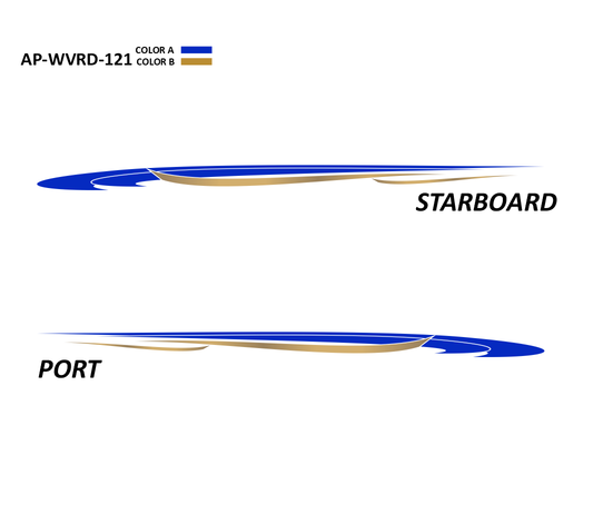 AP-WVRD-121 - Waverider Series 2 Color Vinyl Boat Graphics Kit