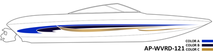 AP-WVRD-121 - Waverider Series 3 Color Vinyl Boat Graphics Kit