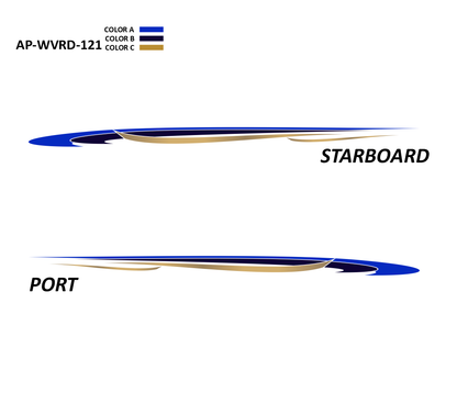 AP-WVRD-121 - Waverider Series 3 Color Vinyl Boat Graphics Kit