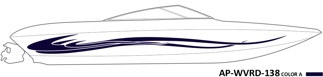 AP-WVRD-138 - Waverider Series 1 Color Vinyl Boat Graphics Kit