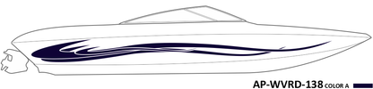 AP-WVRD-138 - Waverider Series 1 Color Vinyl Boat Graphics Kit