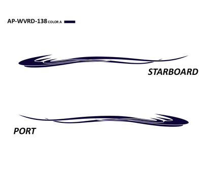 AP-WVRD-138 - Waverider Series 1 Color Vinyl Boat Graphics Kit