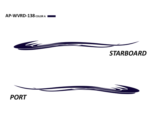 AP-WVRD-138 - Waverider Series 1 Color Vinyl Boat Graphics Kit