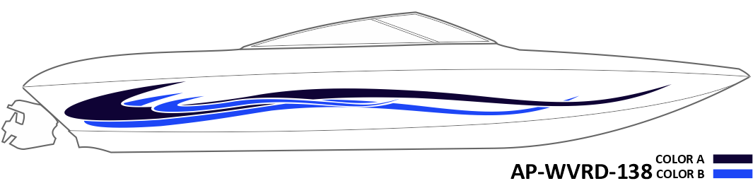 AP-WVRD-138 - Waverider Series 2 Color Vinyl Boat Graphics Kit