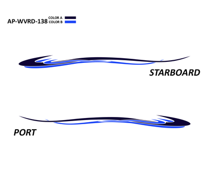 AP-WVRD-138 - Waverider Series 2 Color Vinyl Boat Graphics Kit