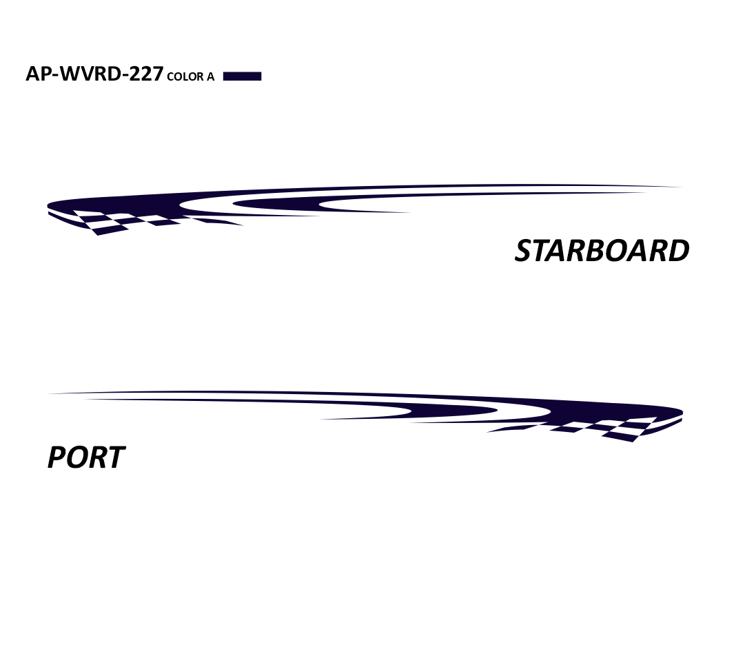 AP-WVRD-227 - Waverider Series 1 Color Vinyl Boat Graphics Kit