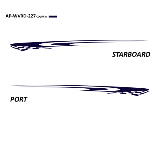 AP-WVRD-227 - Waverider Series 1 Color Vinyl Boat Graphics Kit