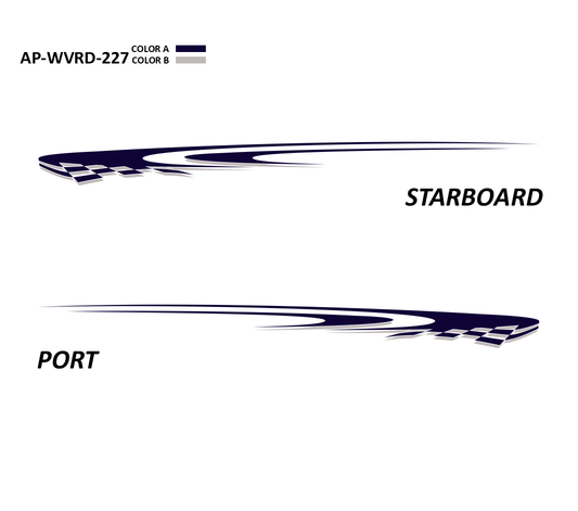AP-WVRD-227 - Waverider Series 2 Color Vinyl Boat Graphics Kit