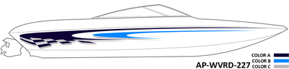 AP-WVRD-227 - Waverider Series 3 Color Vinyl Boat Graphics Kit
