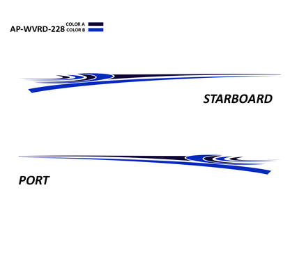 AP-WVRD-228 - Waverider Series 2 Color Vinyl Boat Graphics Kit